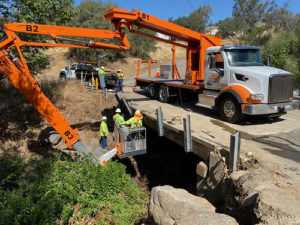 The DFM Bridgemaster Art B 4 CA being used to inspect bridge