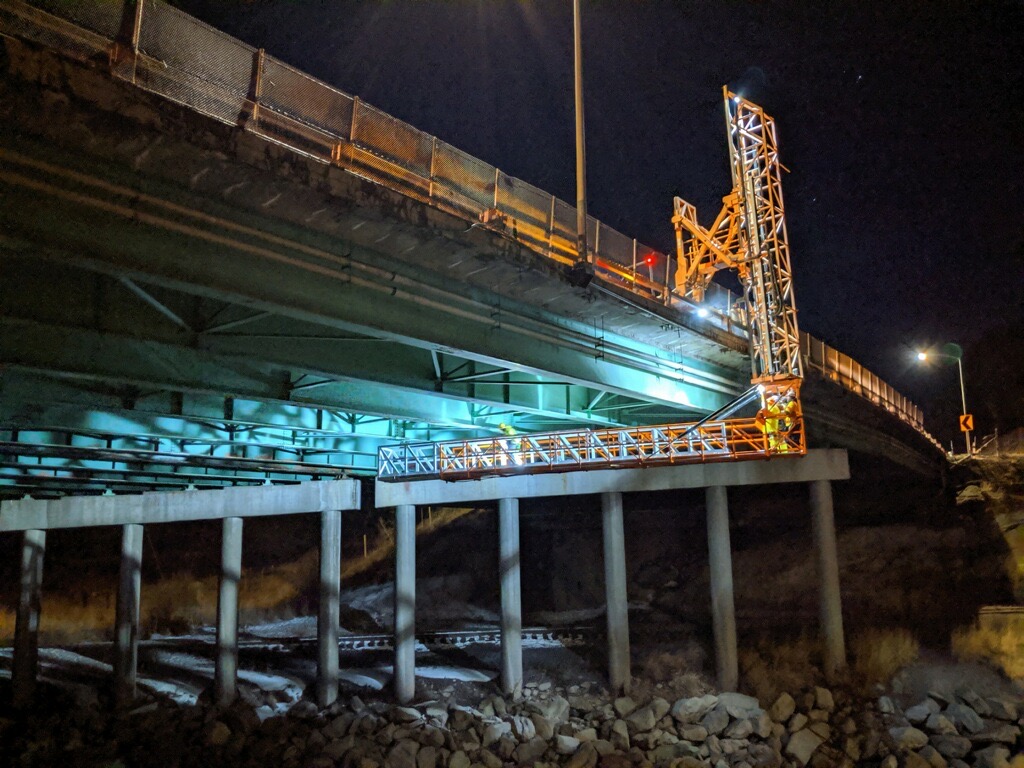 an under bridge platform for bridge maintenance 